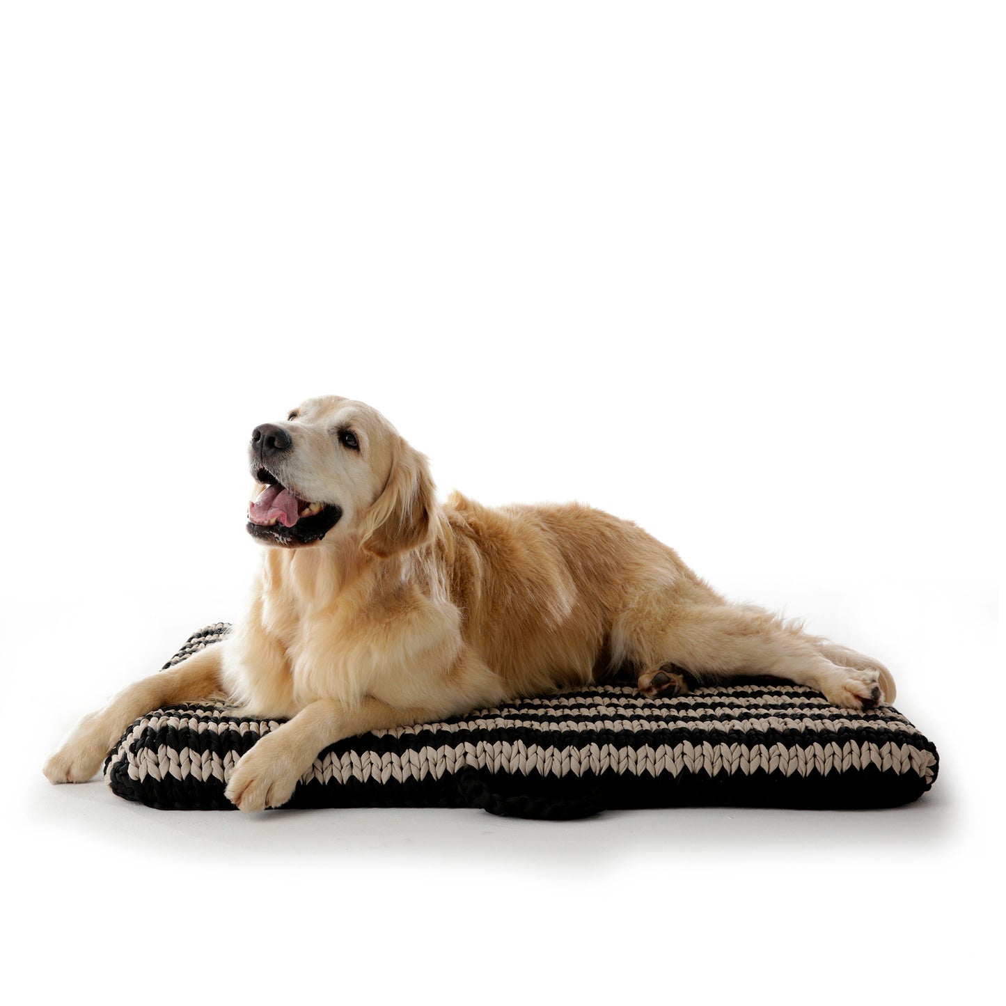 Cama para Cachorros em Tricô Listrada