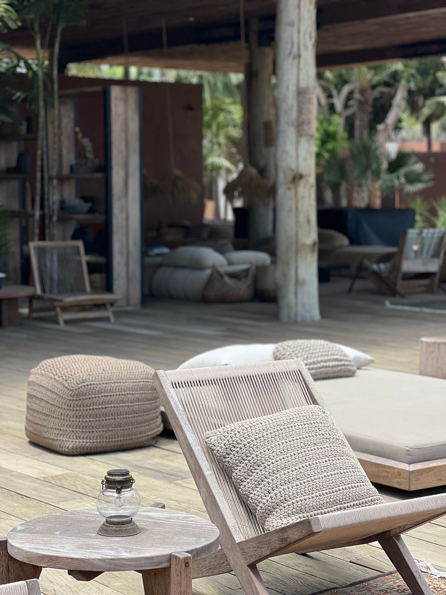 Almofada em Crochê Outdoor 50x50 Fendi Pronta Entrega