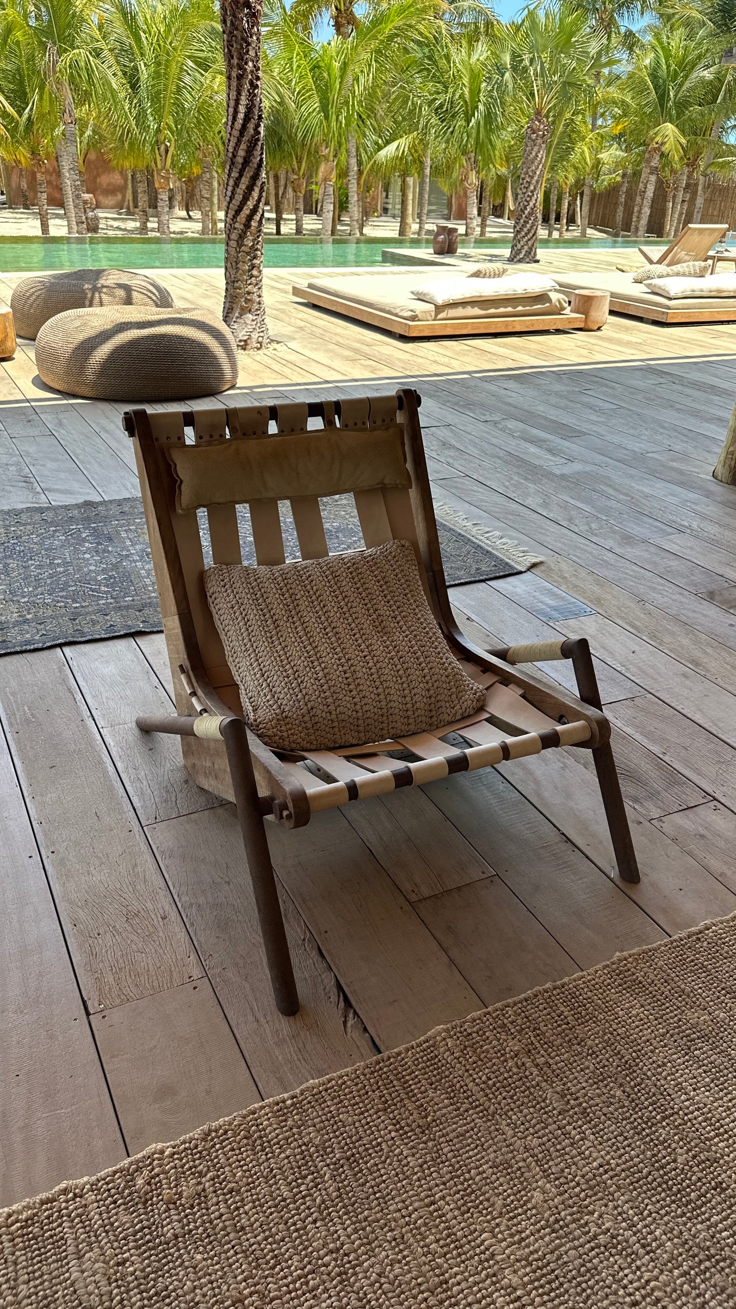 Almofada em Crochê Outdoor 50x50 Fendi Pronta Entrega