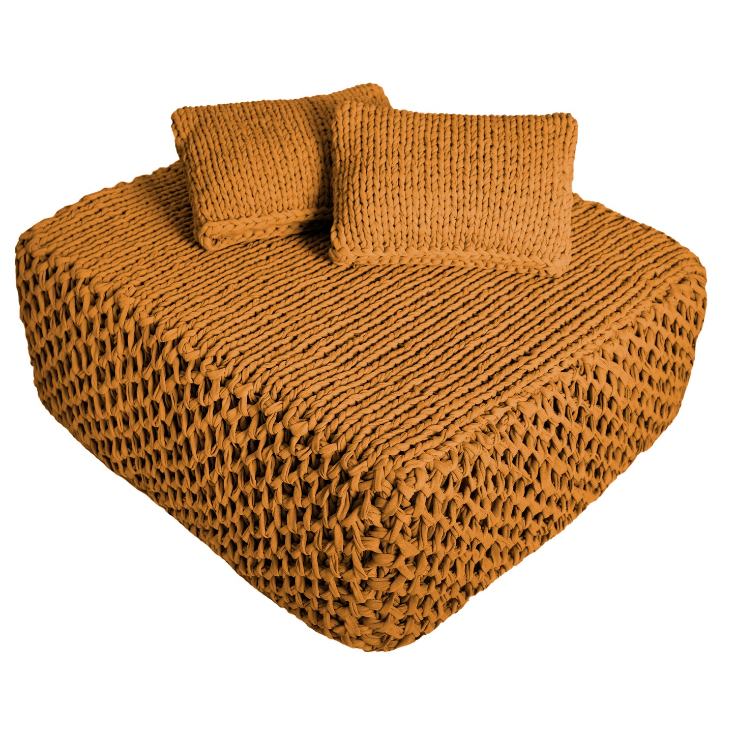 Puff Colméia Outdoor 40x100x100 Mostarda