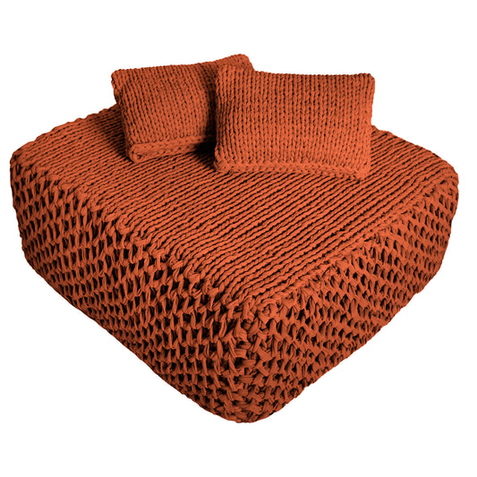 Puff Colméia Outdoor 40x100x100 Terracota