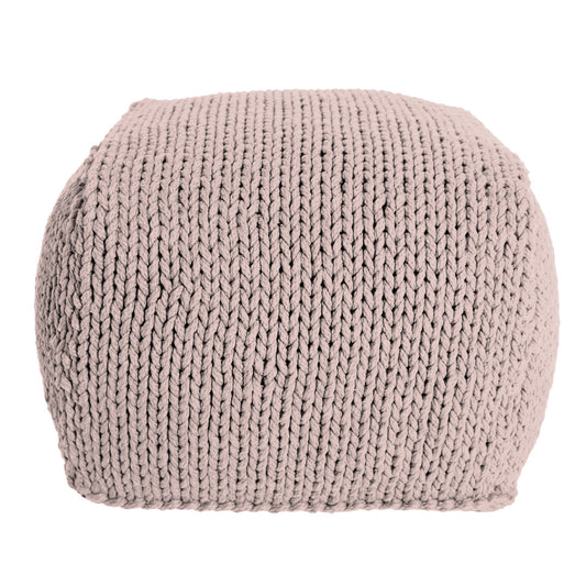 Puff Tricô Quadrado 40x50 Rose