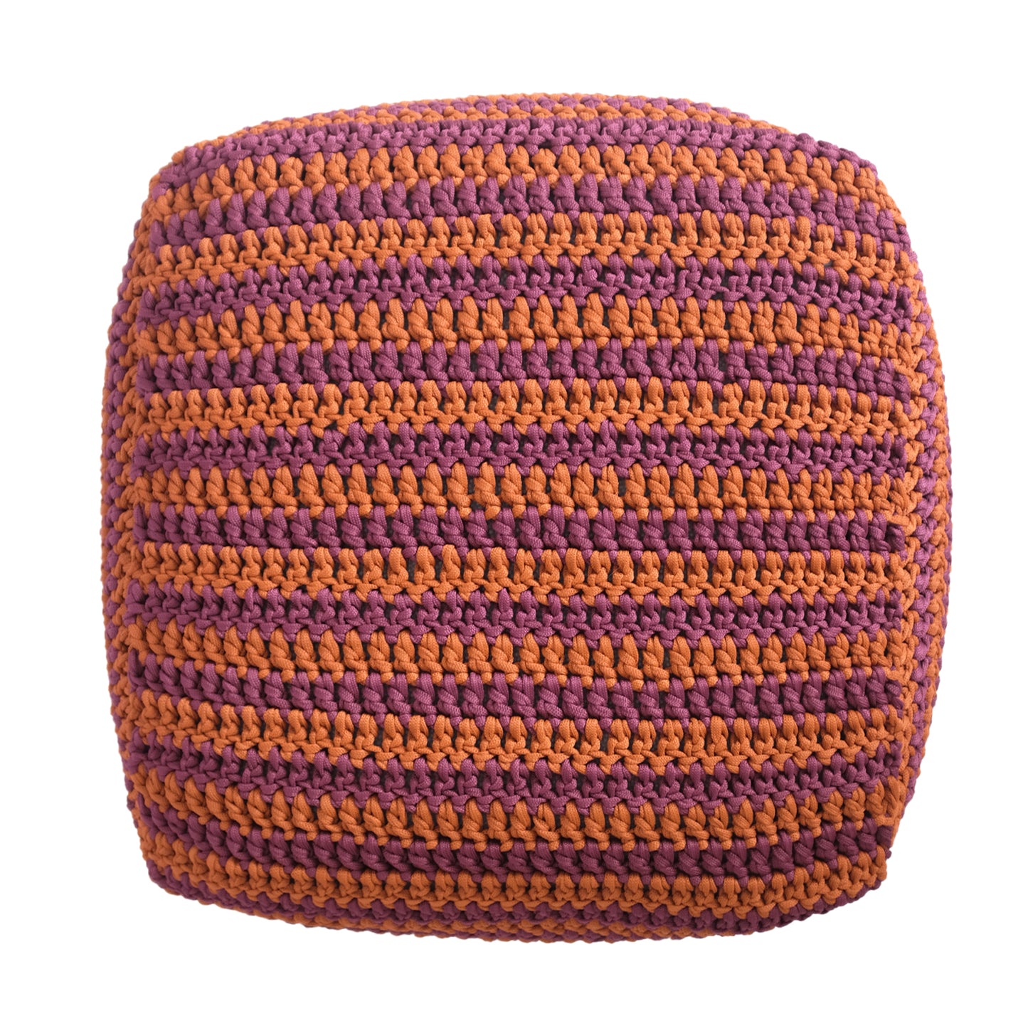 Puff Quadrado Listra Horizontal Outdoor 40x50x50 Marsala/Terracota