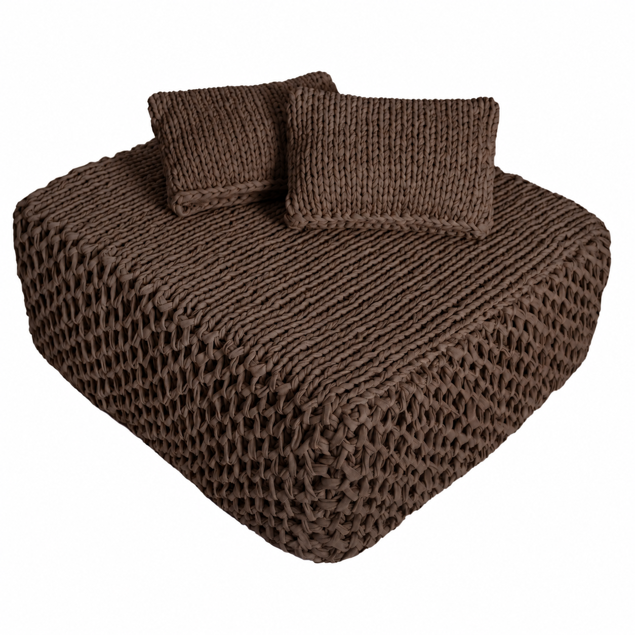 Puff Colméia Outdoor 40x100x100 Marrom