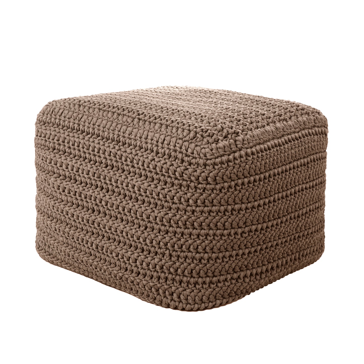 Puff Crochê Quadrado Outdoor 40x50x50 Fendi