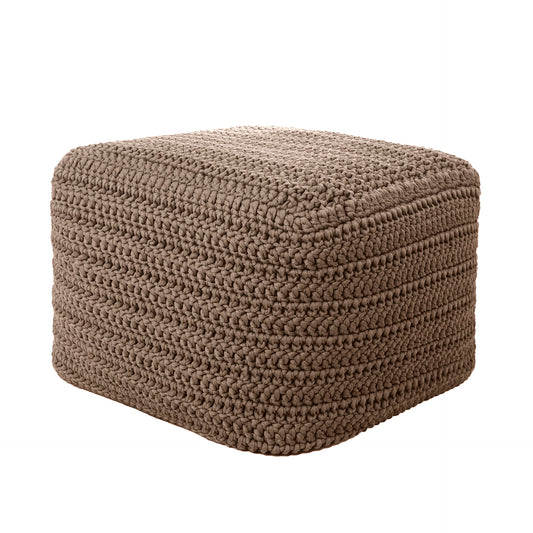 Puff Crochê Quadrado Outdoor 40x50x50 Fendi