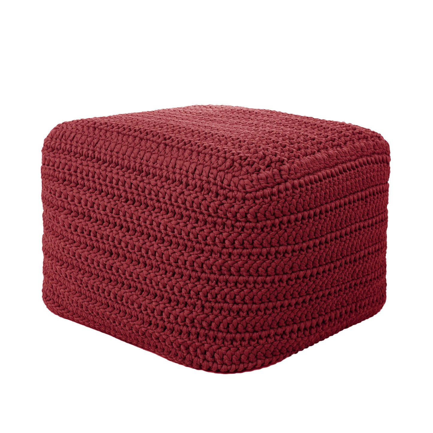 Puff Crochê Quadrado Outdoor 40x50x50 Figo