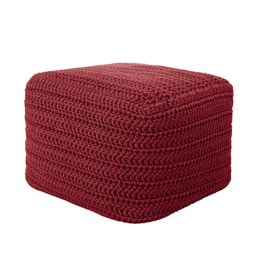 Puff Crochê Quadrado Outdoor 40x50x50 Figo
