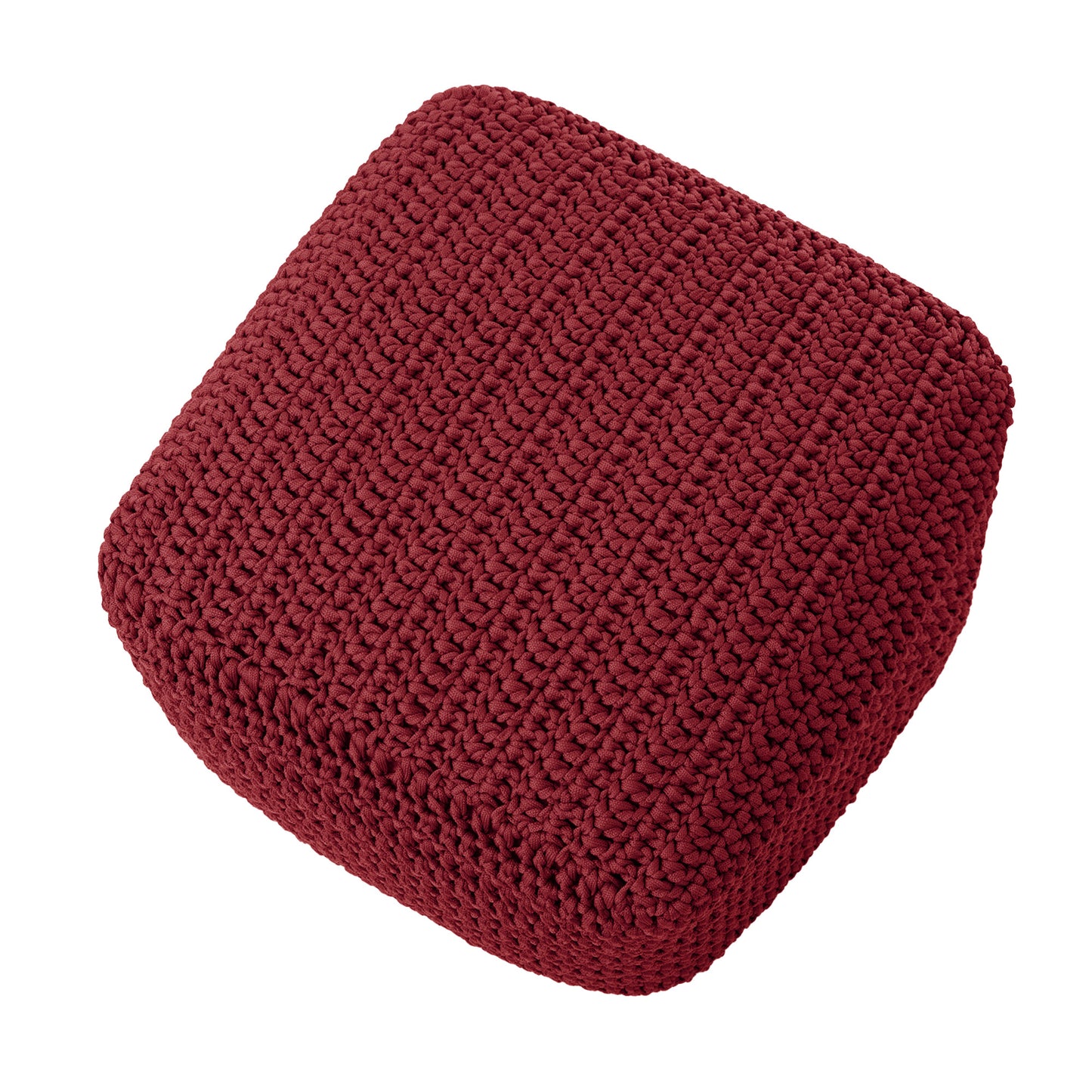 Puff Crochê Quadrado Outdoor 40x50x50 Figo