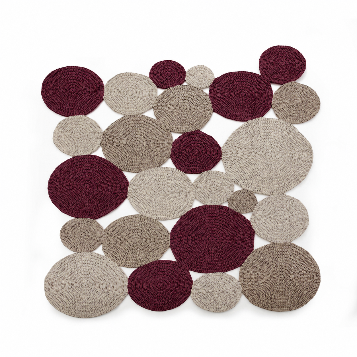 Tapete Bolas Outdoor 225x260 Cru/Fendi/Marsala