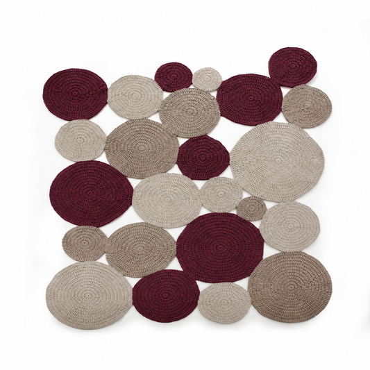 Tapete Bolas Outdoor 225x260 Cru/Fendi/Marsala