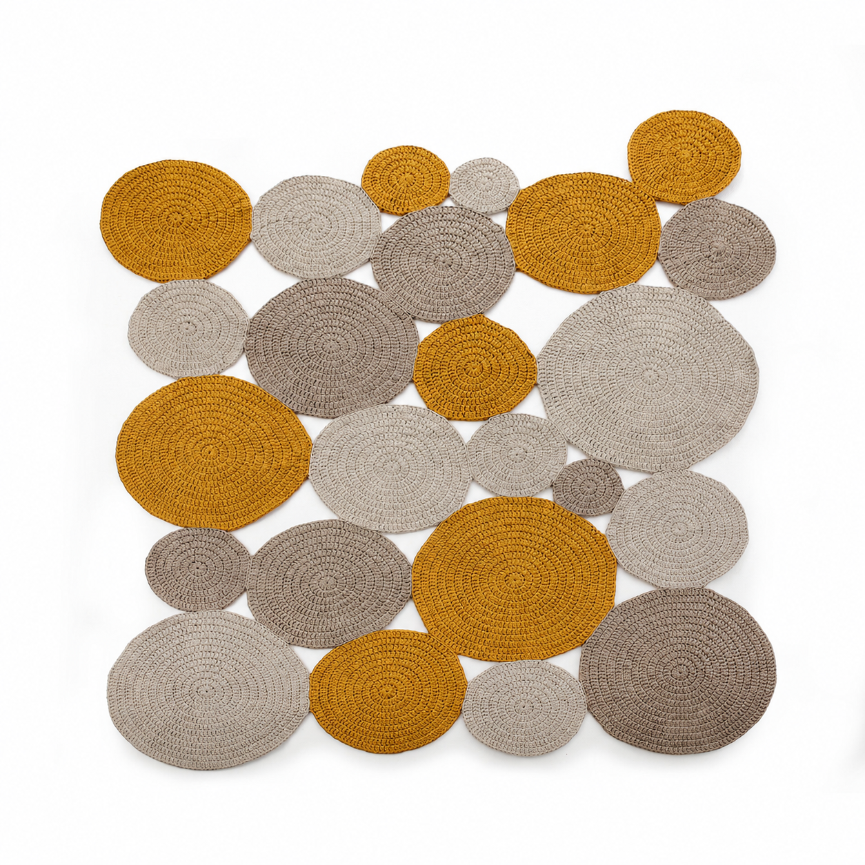 Tapete Bolas Outdoor 225x260 Cru/Fendi/Mostarda