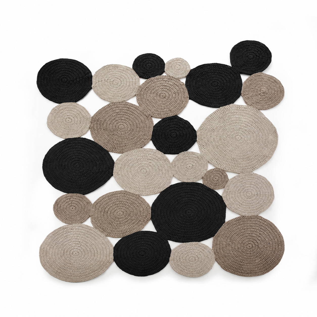Tapete Bolas Outdoor 225x260 Cru/Fendi/Preto