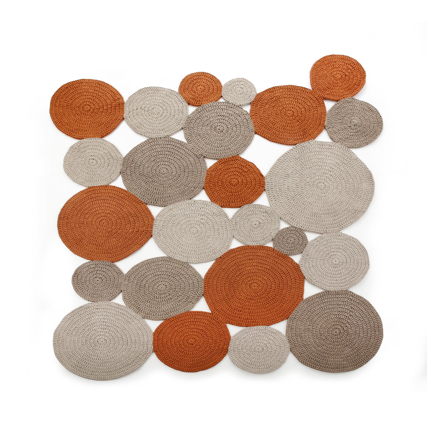 Tapete Bolas Outdoor 225x260 Cru/Fendi/Terracota