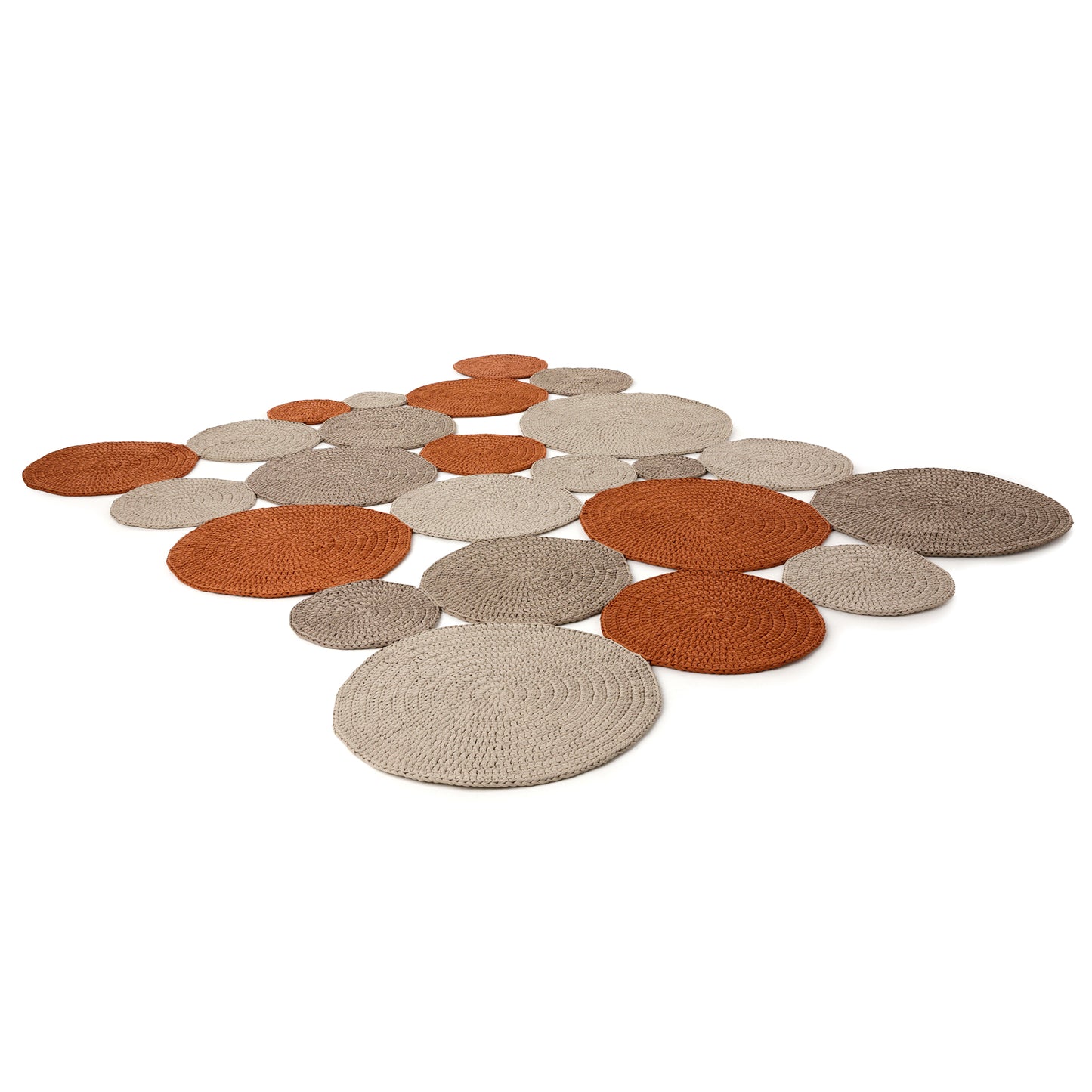 Tapete Bolas Outdoor 225x260 Cru/Fendi/Terracota