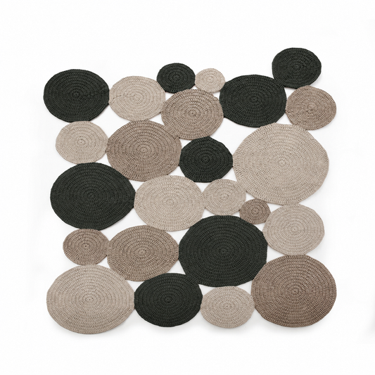 Tapete Bolas Outdoor 225x260 Cru/Fendi/Verde Pronta Entrega