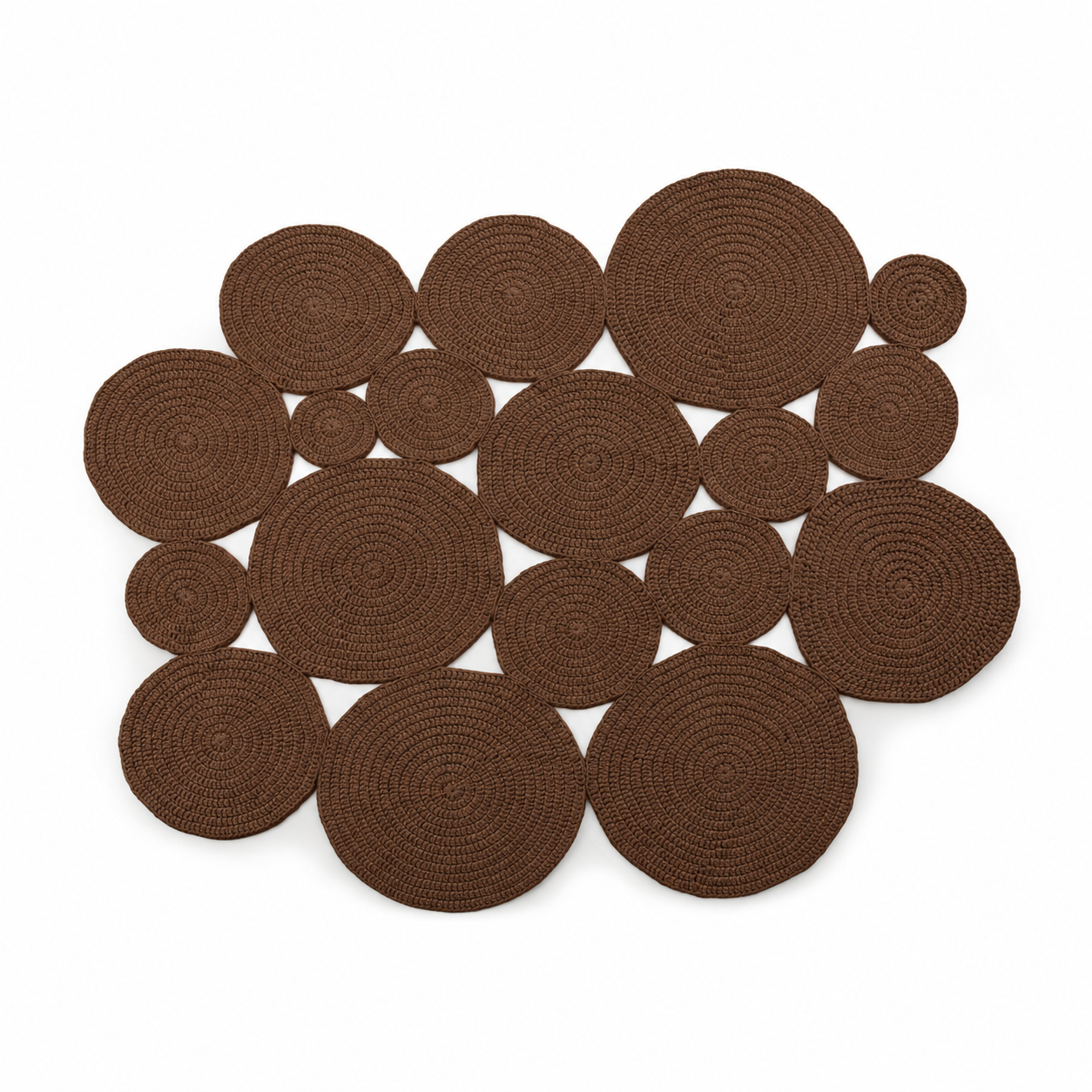 Tapete Bolas Outdoor 220x250 Marrom
