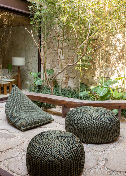 Puff Lounge Outdoor 35x100 Verde Pronta Entrega