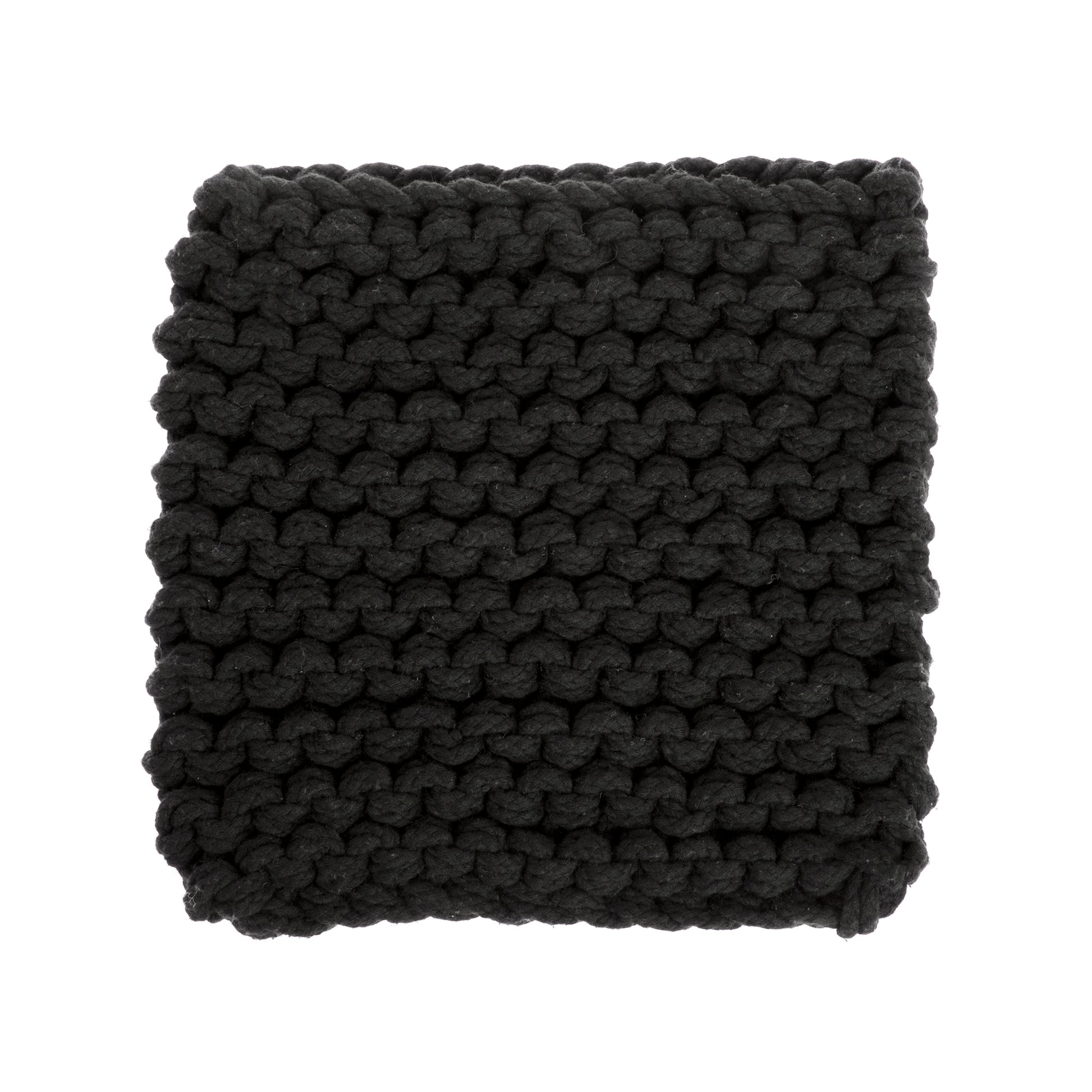 amostra de pontos / Tapete em tricô artesanal Preto, com fio 100% algodão. Dimensões: Largura - 150cm; Comprimento - 200cm. 