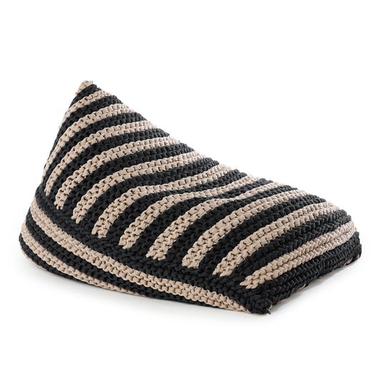 Puff String Listrado Outdoor 90x120 Preto