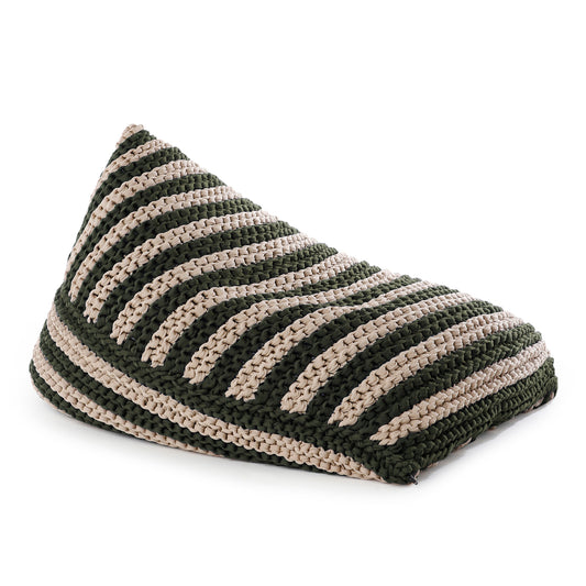 Puff String Listrado Outdoor 90x120 Verde