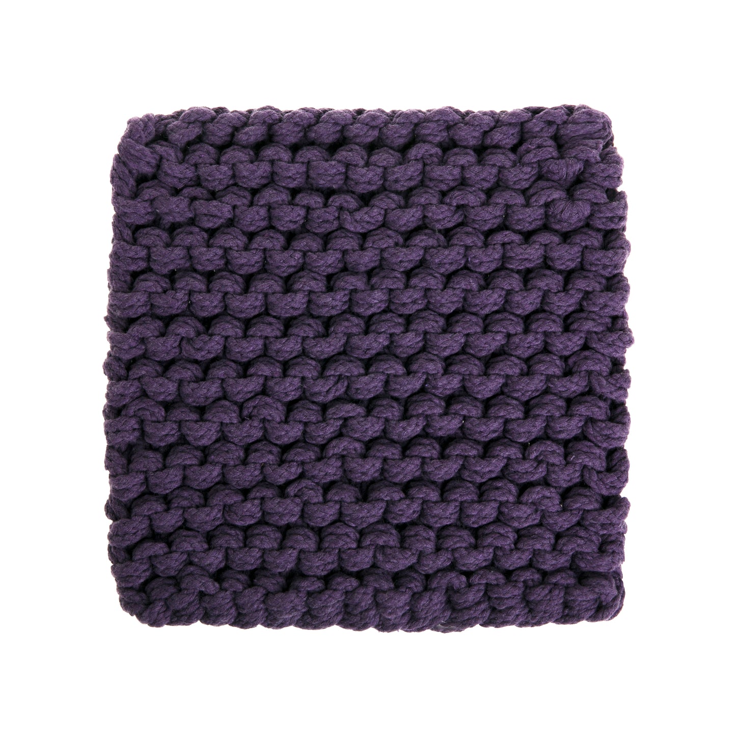 amostra de pontos / Tapete em tricô artesanal Roxo, com fio 100% algodão. Dimensões: Largura - 150cm; Comprimento - 200cm. 