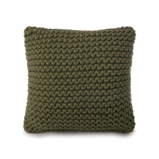 Almofada em tricô artesanal String 45x45 Verde