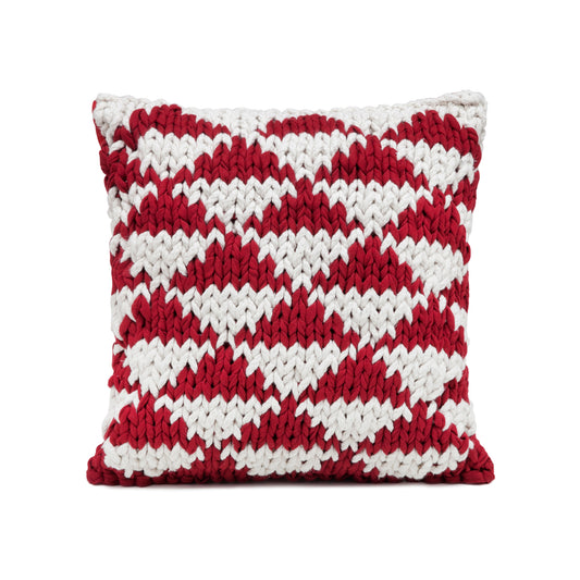 Almofada em tricô artesanal Triângulo 45x45 Vermelho 